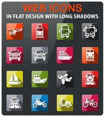 transport icon set
