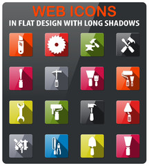 Work tools icons set