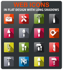 Work tools icons set