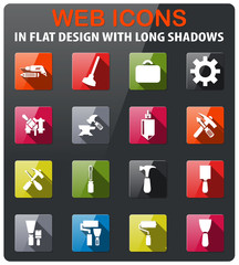 Work tools icons set