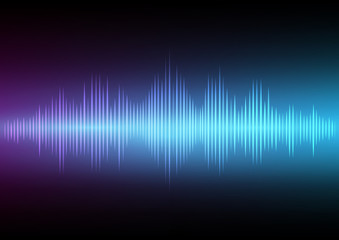 Abstract digital sound wave and music beats background that can used for business presentation.