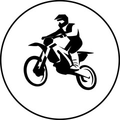 Fototapeta na wymiar Motocross enduro racer