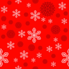 Seamless pattern - snowflake. Winter background.