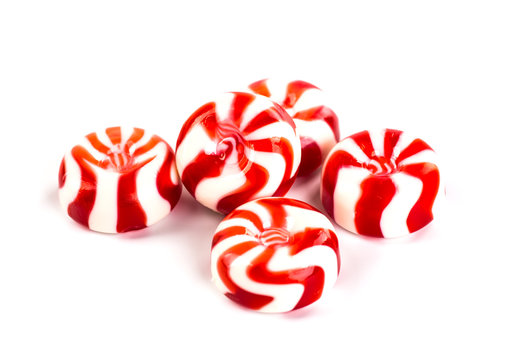 candies stack isolated on a white background