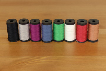 colourful sewing yarns