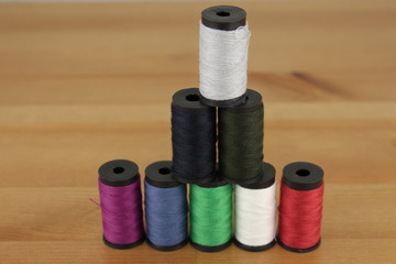 colourful sewing yarns