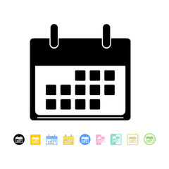 Calendar icon in flat style