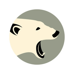 polar bear vector illustration style Flat