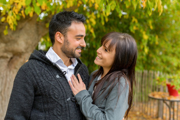 couple dating in autumn