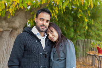 couple dating in autumn