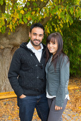 Fototapeta premium couple dating in autumn