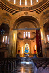 ABOVIAN, ARMENIA – AUGUST 20: Frescoes of Surb Hovhannes Church (St. John the Baptist Church) on...
