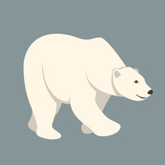 polar bear vector illustration style Flat