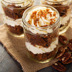Carrot cake in a jar