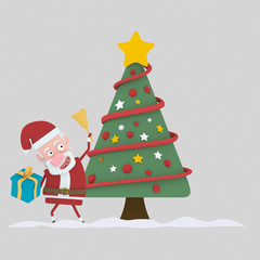 Santa Claus holding a bell and gift.

Custom 3d illustration contact me!