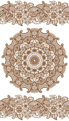 Round brown mandala.