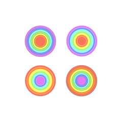 Obraz premium Round rainbow set