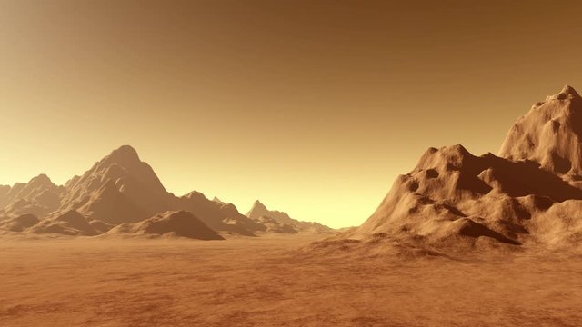 3D rendered Animation of the surface of Planet Mars.
