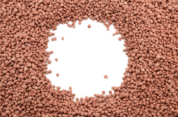 Mmineral fertilizers on white background