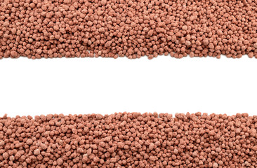Mineral fertilizers on white background