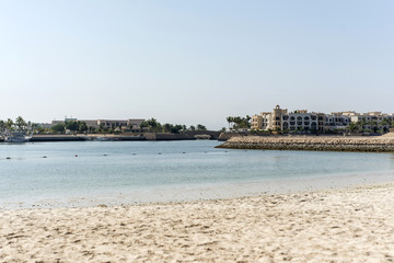 Naklejka premium Sultanate Oman Souly Bay Beach and Hotels Oceanside 5