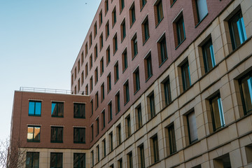 office building with lines and much windows