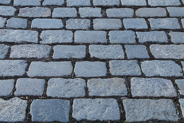 The texture of the old cobblestone and unusual stones.
