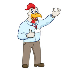 Rooser manager vector illustration