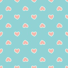 simple vector seamless pattern with hearts