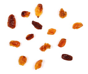 Raisins isolated on white background