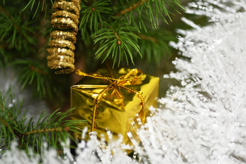 Golden Christmas decoration.