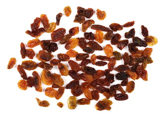 Raisins isolated on white background