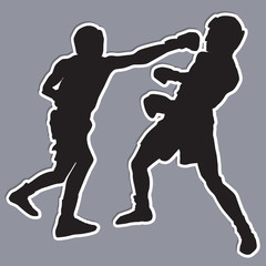 Boxing Silhouettes