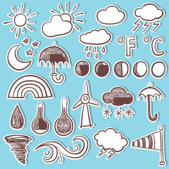 Weather Symbols Stickers