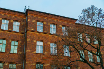 old brick school building at berlin