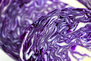 Obraz premium Purple cabbage isolated on white background