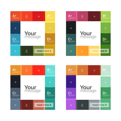 Vector color stripes infographics templates