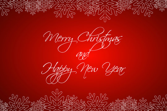 Merry Christmas and Happy New Year background, greetings card
