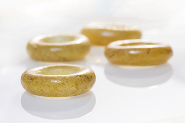 pastry rings isolated on white background