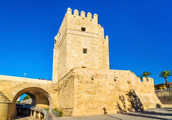 Fototapeta na wymiar Calahorra Tower, a fortified gate in Cordoba, Spain