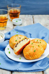 Eggplant goat cheese green onion cakes
