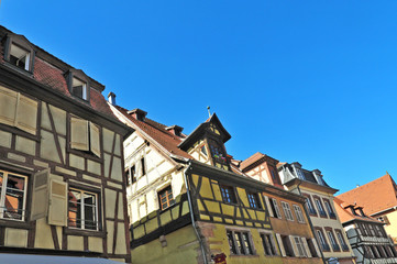 Fototapeta na wymiar Vecchie case alsaziane a Colmar, Alsazia - Francia