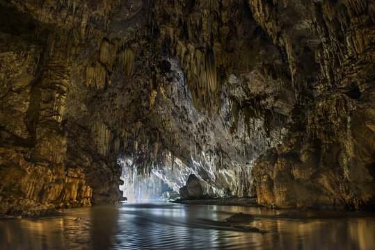 Scenic view of Tham Lod Cave in Thailand