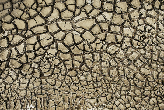 High angle view of drought land