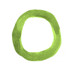 Greenery ring, painted with watercolors