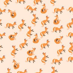 Fototapeta premium vector illustration of a cute fox