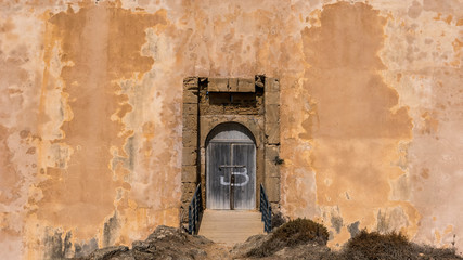 Closed door on fort