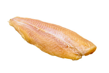 Fish fillet pangasius from Vietnam on a white background. Insula