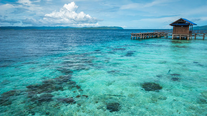 Pier on Arborek Island - Raja Ampat, West Papua, Indonesia