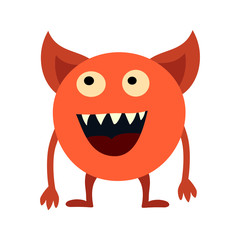 Cartoon monsters set. Colorful toy cute monster. Vector EPS 10